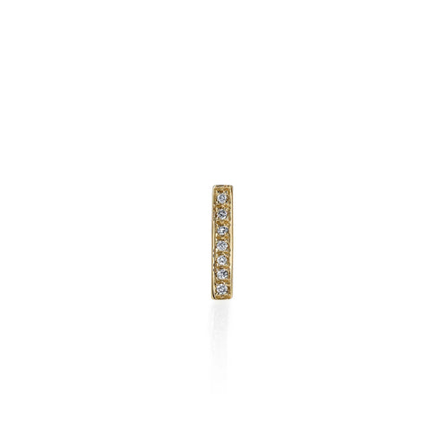 Men's Collection Gold & Diamond Small Bar Stud