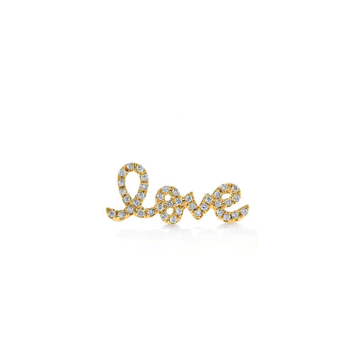 Gold & Diamond Love Stud