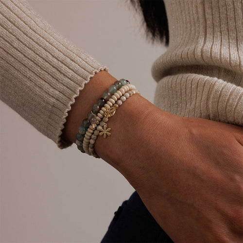 Gold & Diamond Single Stone Daisy on African Opal