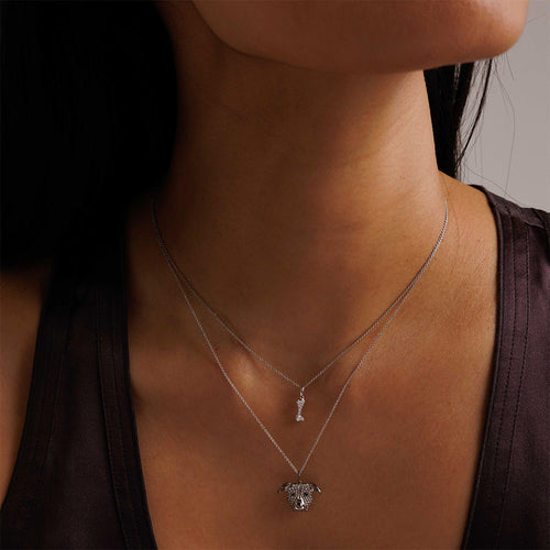 Black Rhodium & Diamond Pitbull Charm