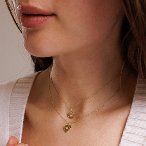 Gold & Diamond Ace of Hearts Charm