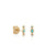 Kids Collection Gold Turquoise Diamond Bezel Stud