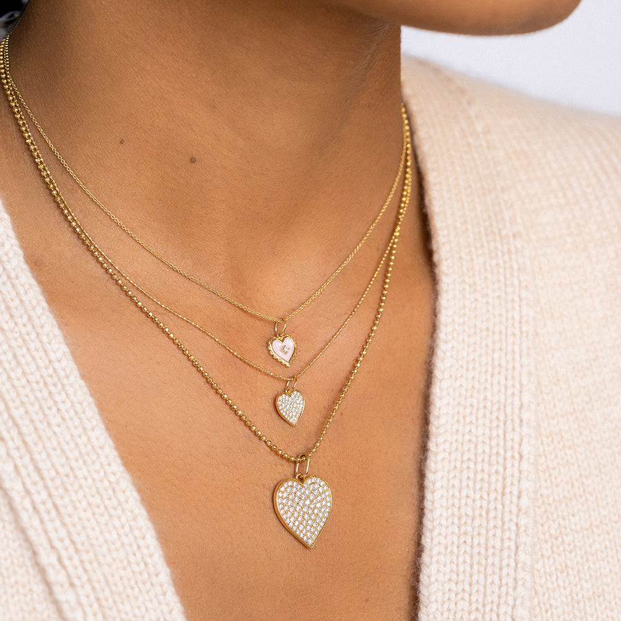 Gold & Diamond Mini Heart Charm - Sydney Evan Fine Jewelry