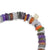 Men's Collection Gold & Diamond Hamsa on Rainbow Heishi