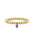 Men's Collection Black Rhodium & Diamond Small Hamsa on Gold Beads