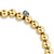 Men's Collection Black Rhodium & Diamond Small Hamsa on Gold Beads