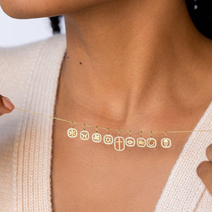 Gold & Diamond Star Of David Open Icon Necklace - Sydney Evan Fine Jewelry