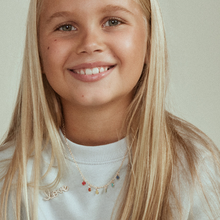 Kids Collection Gold & Enamel Tiny Happy Face Necklace - Sydney Evan Fine Jewelry