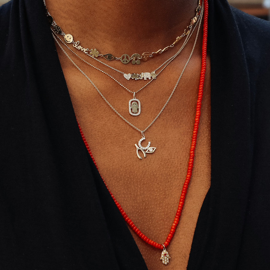 Gold & Diamond Icon Bar Necklace - Sydney Evan Fine Jewelry
