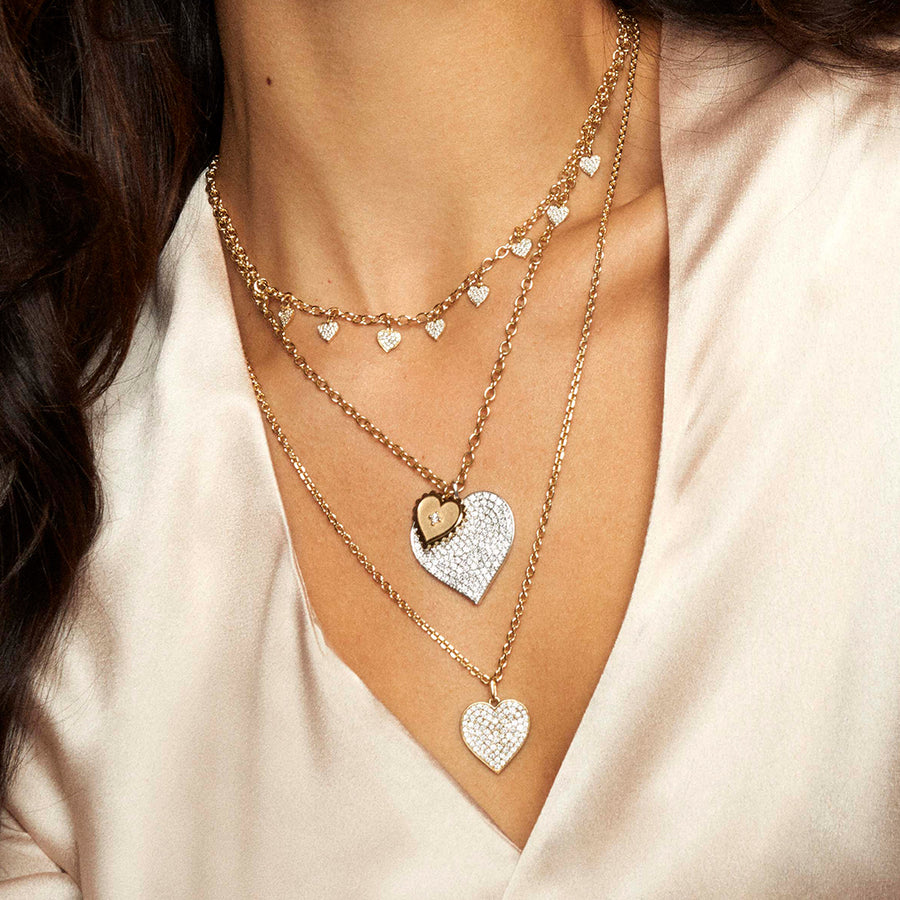 Gold & Diamond Multi-Heart Necklace - Sydney Evan Fine Jewelry