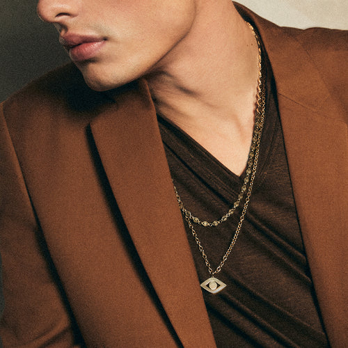 Men's Collection Pure Yellow Gold Eye Charm