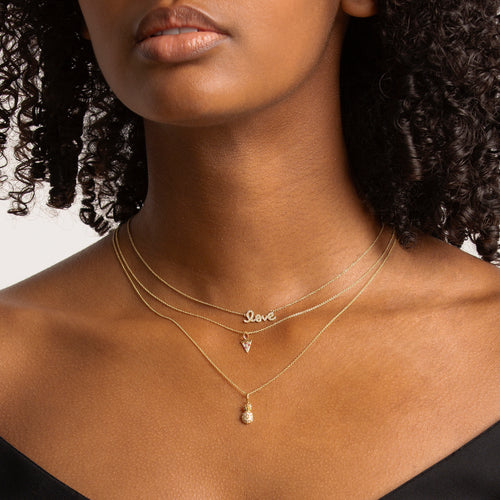 Gold & Diamond Pizza Slice Charm