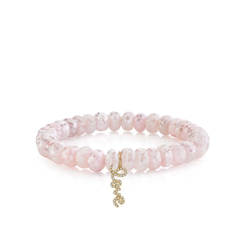 Gold & Diamond Small Love on Mystic Pink Grapolite