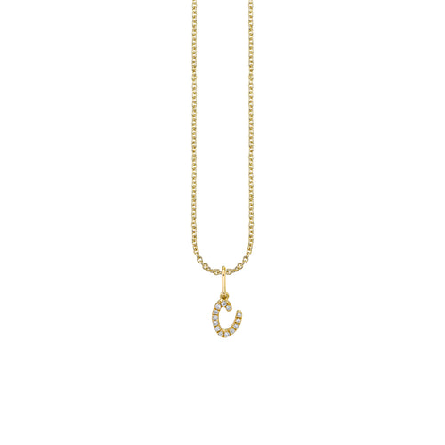 Gold & Diamond Small Initial Charm