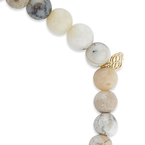 Men's Collection Gold & Diamond Eye Medallion on African Opal