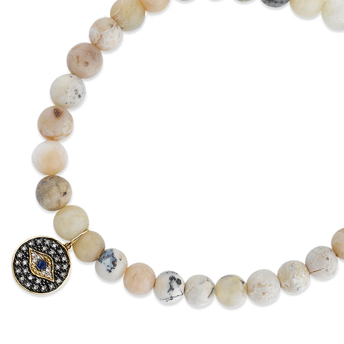 Men's Collection Gold & Diamond Eye Medallion on African Opal