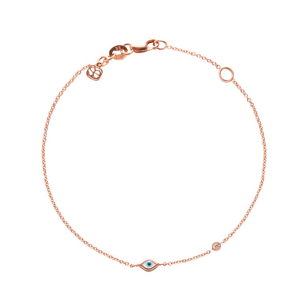 Kids Collection Gold Enamel Mini Eye Bracelet - Sydney Evan Fine Jewelry