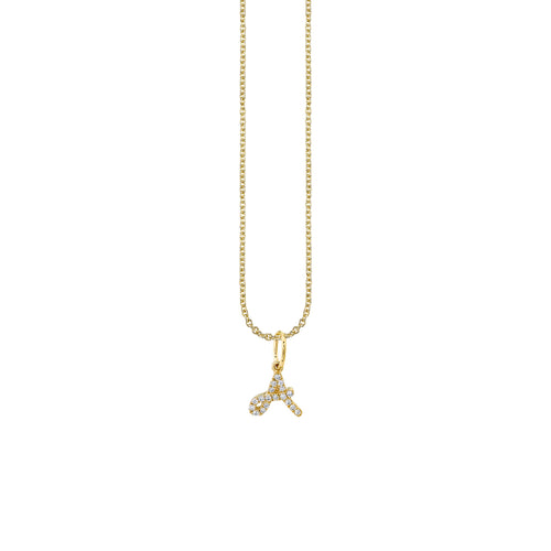 Gold & Diamond Small Initial Charm