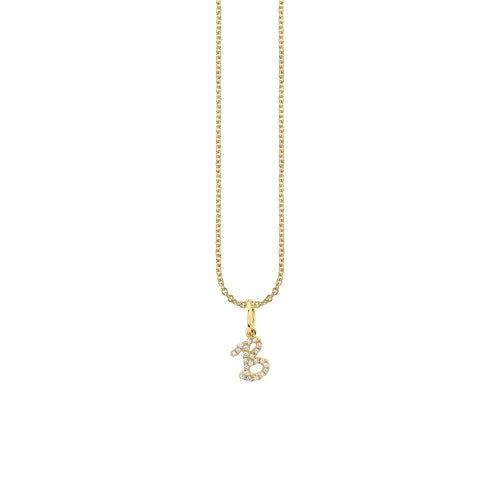Gold & Diamond Small Initial Charm