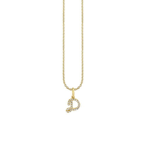 Gold & Diamond Small Initial Charm