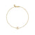 Gold & Diamond Small Initial Bracelet