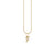 Gold & Diamond Small Initial Charm Necklace