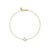 Gold & Diamond Small Initial Bracelet