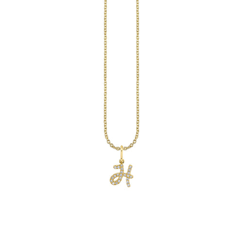 Gold & Diamond Small Initial Charm