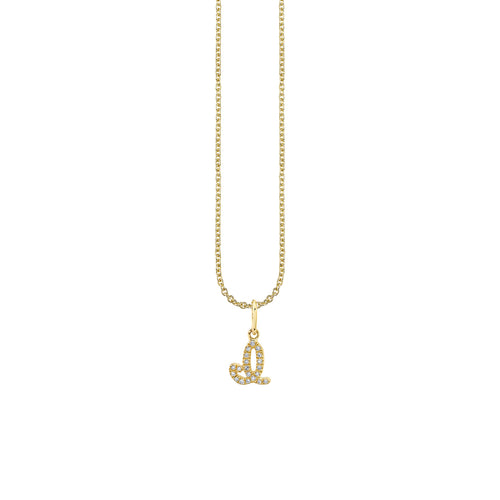 Gold & Diamond Small Initial Charm