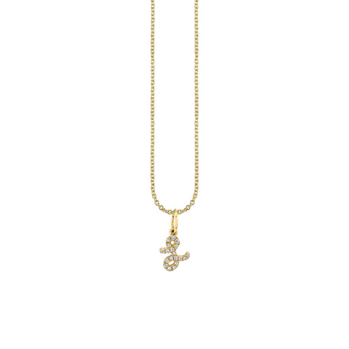 Gold & Diamond Small Initial Charm
