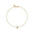 Gold & Diamond Small Initial Bracelet