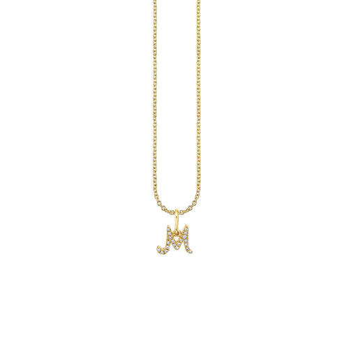 Gold & Diamond Small Initial Charm