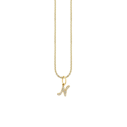 Gold & Diamond Small Initial Charm
