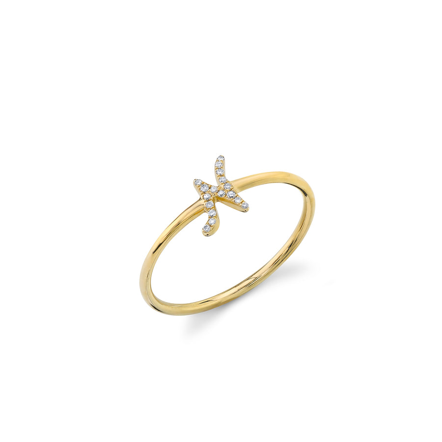 Gold & Diamond Small Initial Ring - Sydney Evan Fine Jewelry