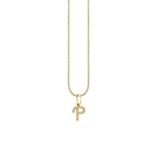 Gold & Diamond Small Initial Charm