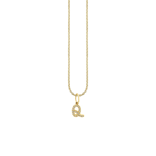 Gold & Diamond Small Initial Charm