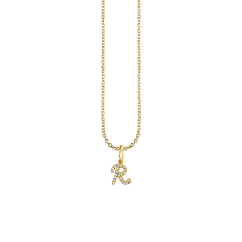 Gold & Diamond Small Initial Charm