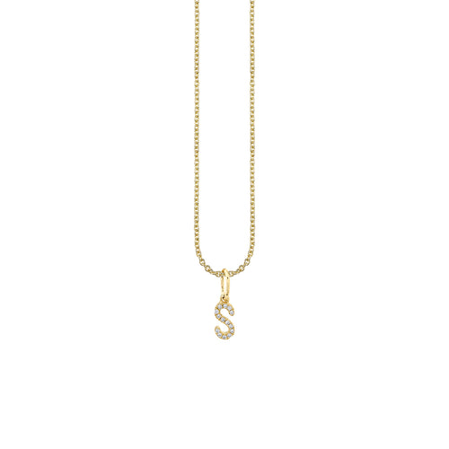 Gold & Diamond Small Initial Charm