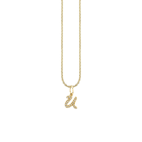 Gold & Diamond Small Initial Charm