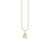 Gold & Diamond Small Initial Charm Necklace