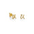 Gold & Diamond Small Initial Stud