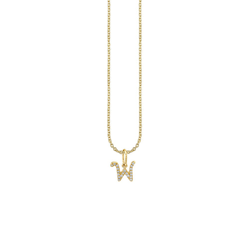 Gold & Diamond Small Initial Charm