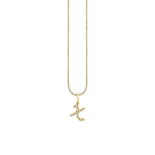 Gold & Diamond Small Initial Charm