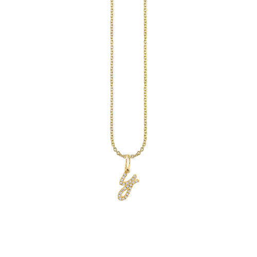 Gold & Diamond Small Initial Charm