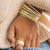 Gold & Diamond Baguette Eternity Hinge Bangle