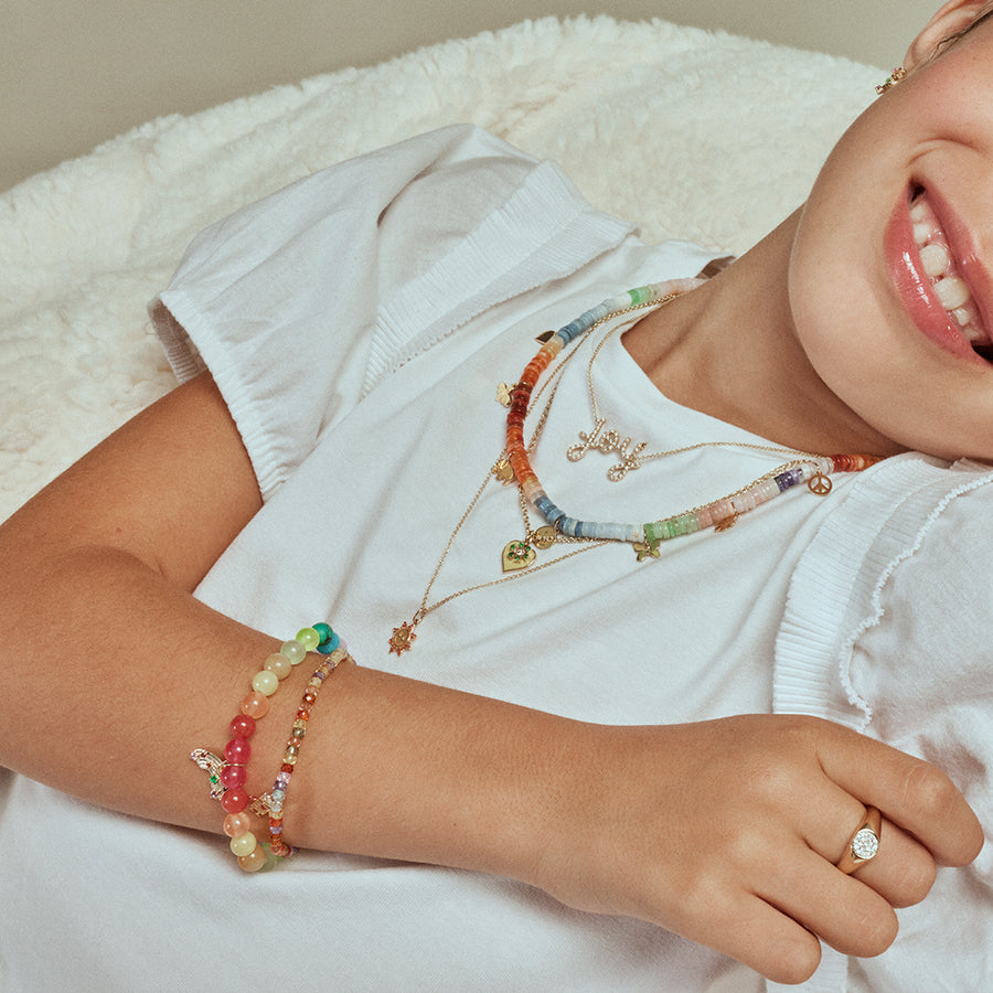 Kids Collection Gold & Diamond Robot on Multicolor Zircon - Sydney Evan Fine Jewelry