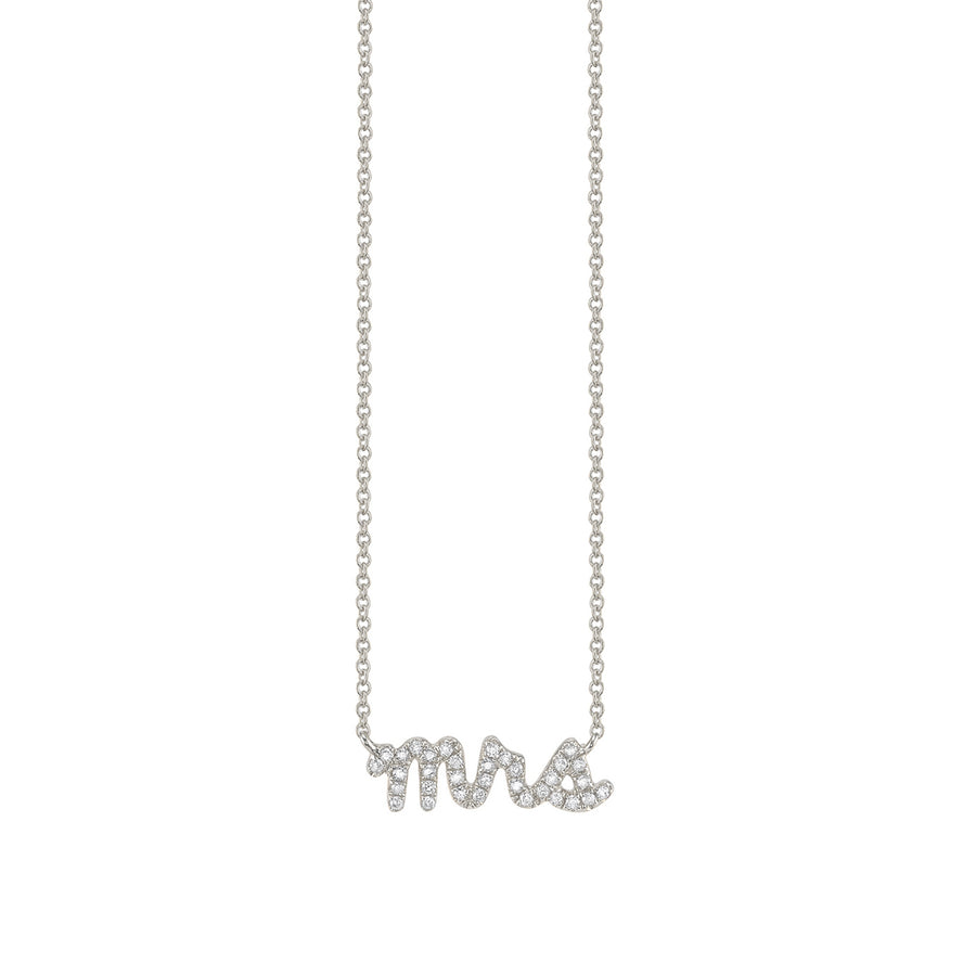 Gold & Diamond Mrs Necklace - Sydney Evan Fine Jewelry