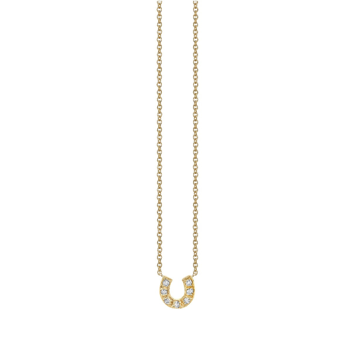 & Diamond Small Horseshoe Necklace