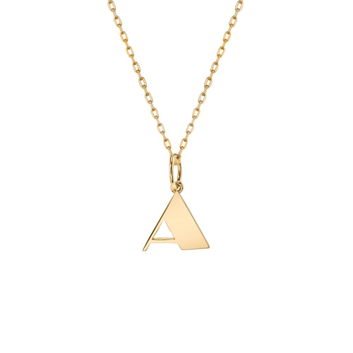 Pure Gold Small Initial Necklace
