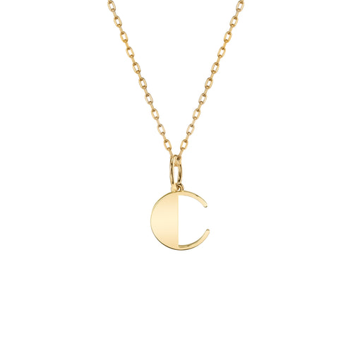 Pure Gold Small Initial Necklace